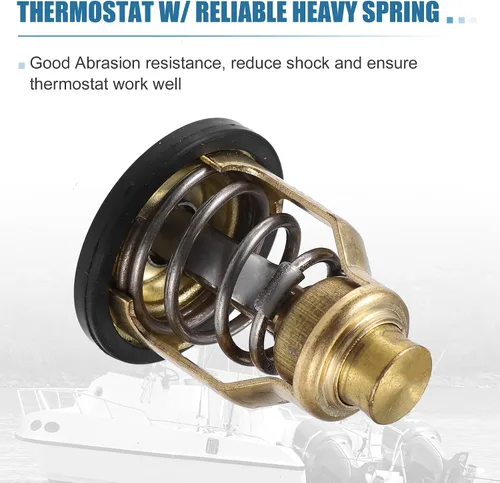 Miniatura 5 de X AUTOHAUX Kit de termostato marino 60C 140F con sello para Suzuki fueraborda DF80-DF300 para Yamaha Fueraborda F75-F150 HP Termostato Comp Water 60