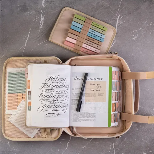 Miniatura 2 de DiverseBee Funda grande para la Biblia con manijas y correa para el hombro, estuche para transportar la Biblia para mujeres, bolso de mano