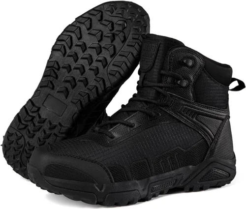 Miniatura 2 de Kervaky Botas tácticas militares para hombre, ligeras, transpirables, impermeables, para senderismo, botas de combate, botas de trabajo