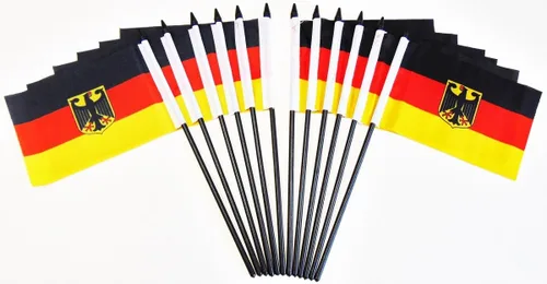 Miniatura 32 de World Flags Direct Banderas en miniatura de poliéster de Afganistán, paquete de 12, decoración de mesa de fiesta, desfiles, 4 x 6 pulgadas, verde