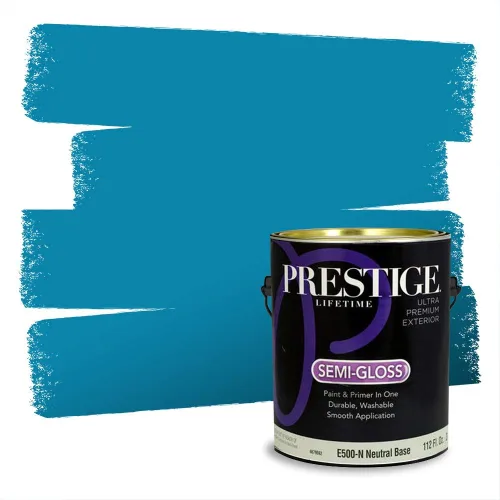 Miniatura 1118 de Pintura Exterior + imprimación PRESTIGE, todo-en-uno, 1 galón, acabado mate, color comparable al Valspar* Royal Gray* VS151-Gris real