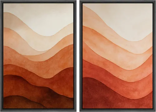 Miniatura 25 de MUDECOR Lienzo enmarcado para pared, bosque brumoso, reflejos, paisaje tranquilo, ilustraciones modernas, arte decorativo, bohemio, tranquilo/zen