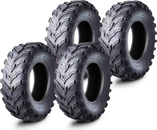 Miniatura 8 de ROADGUIDER Juego de 4 neumáticos ATV/UTV 22x7-11 delanteros y 22x10-9 traseros /6PR 20mm de profundidad compatible con Honda Recon 250 Suzuki Ozark