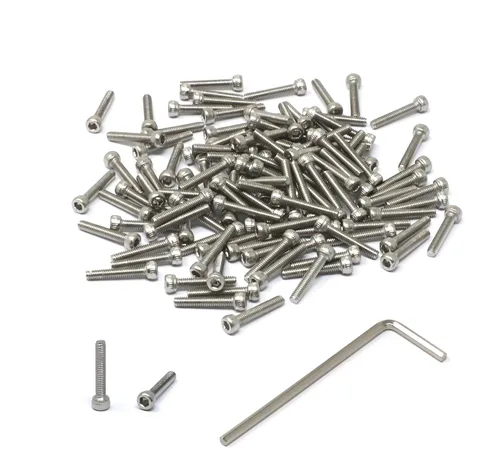 Miniatura 36 de iexcell 25 piezas M4 x 60/65/70/75/3.150 in paso de rosca 0.028 in acero inoxidable 304 cabeza hexagonal Tornillos Tornillos surtido Kit