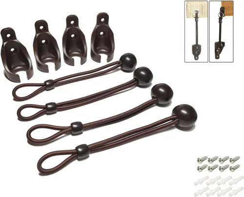 Miniatura 7 de Coolaroo - Kit de amarre de persianas enrollables para exteriores Coolaroo, persianas enrollables para exteriores e interiores y cubiertas de Marrón