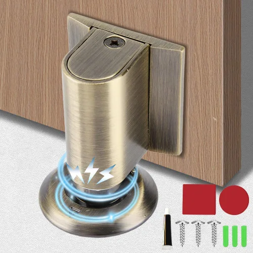 Miniatura 12 de 2026 Nuevo Tope de Cuña para Puerta, Topes Magnéticos para Puerta para la Parte Inferior, Topes de Puerta Invisibles sin Taladro para Puerta Níquel
