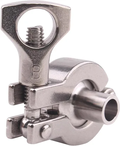 Miniatura 11 de DERNORD Abrazadera triple de acero inoxidable (abrazadera de Trí-Trébol) + 2 piezas de virola de soldadura de tubería sanitaria SUS304 + junta FKM