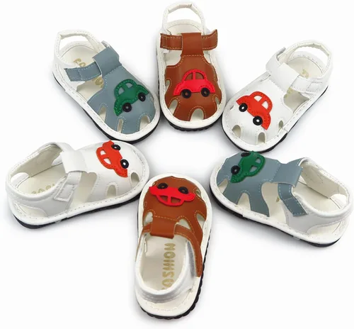 Miniatura 2 de WILLFUN Sandalias chirriantes de verano para bebé niño y niña, suela de goma de alta calidad, zapatos antideslizantes para niños pequeños primeros