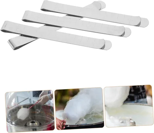 Miniatura 2 de Mobestech 2sets Sugar Machine Candy Clips Reusable Stainless Steel Candy Floss Making Supplies 10pcs*2