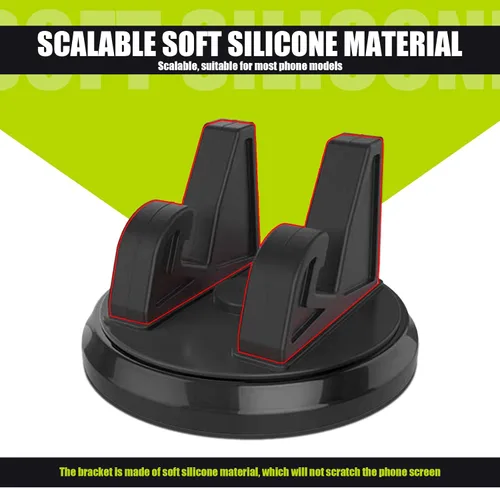 Miniatura 3 de 1 soporte para teléfono móvil para tablero de automóvil, giratorio 360°, antideslizante, consola central, soporte de navegación de escritorio, Negro