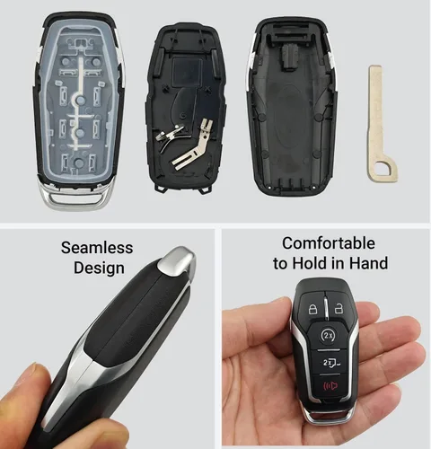 Miniatura 6 de Funda de repuesto para llavero Ford F150 F250 2015 2016 2017 FCC ID:M3N-A2C31243300 P/N:164-R8117 Control remoto de entrada sin llave 5 botones