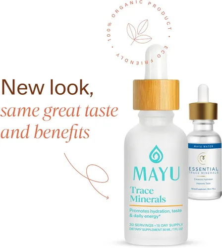 Miniatura 9 de MAYU Trace Mineral Drops - 3 botellas - 80+ minerales iónicos de espectro completo para agua - Suplemento mineral de gran sabor para hidratación