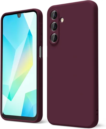 Miniatura 71 de oakxco Funda para teléfono Samsung Galaxy A12 con agarre de silicona líquida, linda delgada fina suave cubierta de gel de goma TPU lisa para mujeres