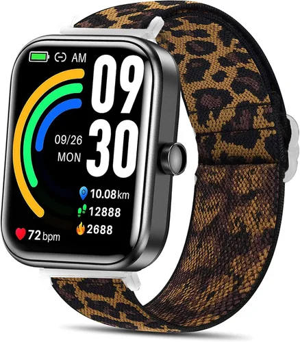 Miniatura 10 de Lamshaw Compatible con TOZO S7 Smart Watch, correa de repuesto ajustable de nailon elástico elástico compatible con TOZO S7, S6, S5, S3 Smart Watch