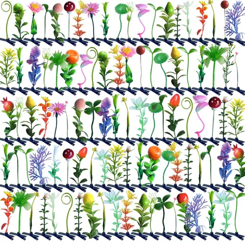 Miniatura 9 de 100 pinzas para el pelo de brotes de frijoles, pinzas para el pelo de plantas divertidas, horquilla de hierba pequeña, accesorios para el cabello