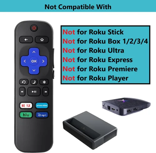 Miniatura 4 de [Paquete de 2] Control remoto de repuesto para Roku TV, compatible con televisores TCL, Hisense, Onn, Sharp, Element, Westinghouse, Philips Series