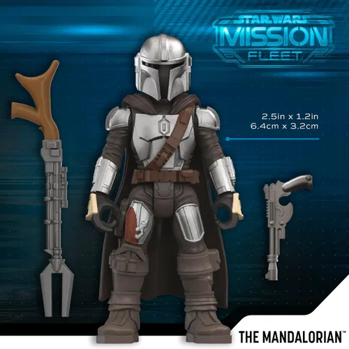 Miniatura 3 de STAR WARS Mission Fleet, juego de figuras de acción Mandalorian a escala de 2.5 pulgadas con 6 figuras y 8 accesorios, juguetes para niños y niñas