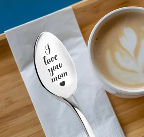 Miniatura 5 de I Love You Mom - Cuchara grabada para mamá, regalo para Navidad, cumpleaños, Acción de Gracias, cucharas, idea de regalo para mujeres, regalo