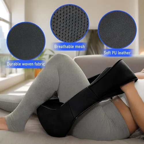Miniatura 4 de Masajeador inalámbrico de cuello y hombros con calor, masajeador de espalda Shiatsu recargable para aliviar el dolor, almohada de masaje