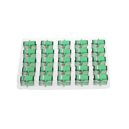 Acoplador óptico de fibra óptica SC verde adaptador de fibra óptica monomodo SC, hembra SC a SC hembra APC acoplador óptico de fibra de modo único,