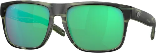 Miniatura 19 de Costa Man - Gafas de sol con montura negra mate, lentes de espejo verde, 2.323 in