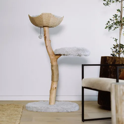 Miniatura 4 de Torre de Árbol de Gato de Madera, Condominio de Gato de Rama Única Moderna, Árbol de Gato de Madera, Escalada para Gatos, Muebles para Gatos, Regalo