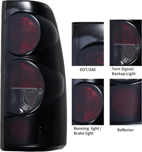 Miniatura 8 de Conjunto de luces traseras compatibles con Chevy Silverado 1500 2500 3500 1999-2006 GMC Sierra 1500 2500 3500 Lámparas de freno traseras Chevrolet