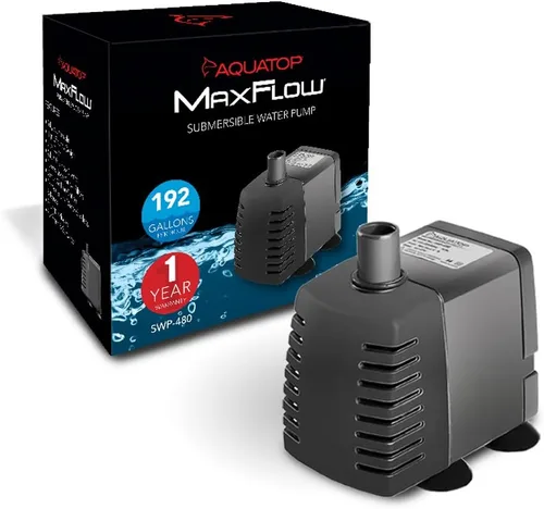 Miniatura 14 de Aquatop MaxFlow Bomba sumergible 343 GPH - Caudal ajustable para acuarios, sumideros, estatuas - Circulación eficiente del agua, SWP-1300 - Fácil