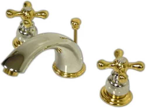 Miniatura 7 de Kingston Brass KB971X - Grifo de lavabo victoriano con mango cruzado, cromo pulido, centro ajustable de 8 pulgadas