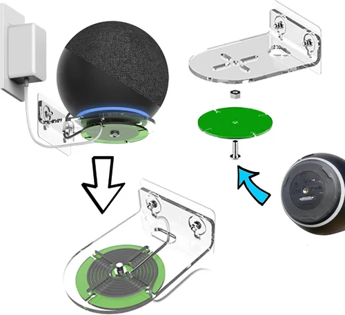Miniatura 3 de Compatible con Echo Studio 2025, soporte Echo de 4ª generación, soporte de pared Moun de pared, gestión de cables integrada, compatible con Sonos