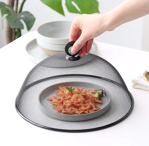 Miniatura 6 de Cubierta de malla para alimentos, de acero inoxidable, para mesa de comedor, tapa de alimentos, cubierta de platos, fundas reutilizables de malla