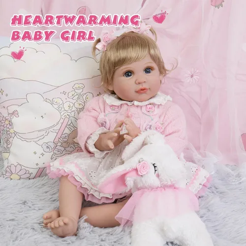 Miniatura 4 de Muñecas de Bebé Reborn Realistas - Muñeca de Bebé Realista de 22 pulgadas Flexible y Suave con Accesorios de Juguete de Alimentación Bebé Niña