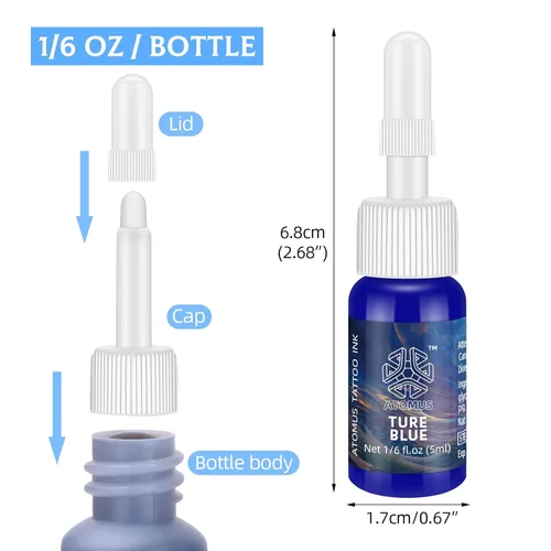 Miniatura 4 de ATOMUS Kit de tinta de tatuaje, juego de pigmentos de tatuaje, pigmento de tinta de tatuaje de plantas naturales, pigmento permanente para tatuajes
