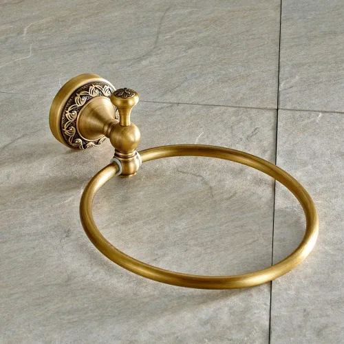 Miniatura 9 de Leyden Toallero redondo retro antiguo, soporte para toallas de baño, montado en la pared, toallero de mano para baño, ferretería de baño, base