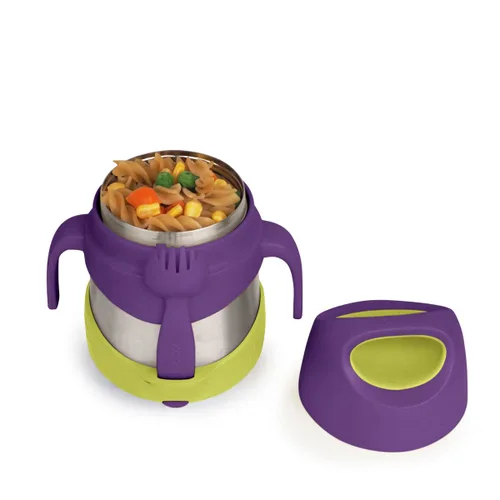 Miniatura 11 de b.box Tarro de alimentos aislado con tenedor para niños pequeños, recipiente fácil de abrir, acero inoxidable, más de 5 horas de temperaturas