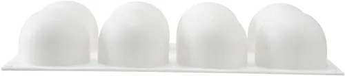 Miniatura 14 de Restaurantware -Molde de bola de 8 cavidades de pastelería, 1 molde de chocolate listo para horno - Molde de silicona blanca flexible, congelable