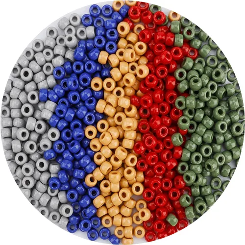 Miniatura 17 de QPIXVB 1100 PIEZAS Cuentas de Pony Blancas, Kit de Cuentas para Pulseras de Amistad, Cuentas para Hacer Joyas y Pulseras, Cuentas para Trenzar