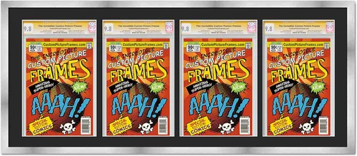 Miniatura 44 de Marco negro para cómics graduados Marco completo de cómics con paspartú de conservación negro y acrílico de grado UV Hecho para exhibir (6)