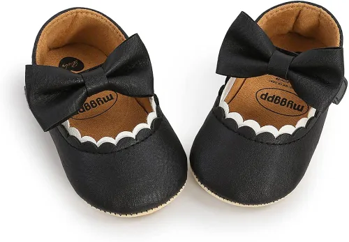 Miniatura 6 de SOFMUO Mary Jane - Zapatos planos con lazo, zapatos de ballet para niñas pequeñas, primeros caminantes, para boda, Navidad, zapatos de vestir