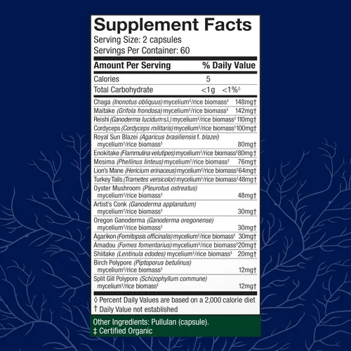 Miniatura 2 de Host Defense MyCommunity Capsules, 120 unidades y cápsulas Reishi, 30 unidades – Apoya la salud inmune con 17 especies de mezcla de hongos – Apoya