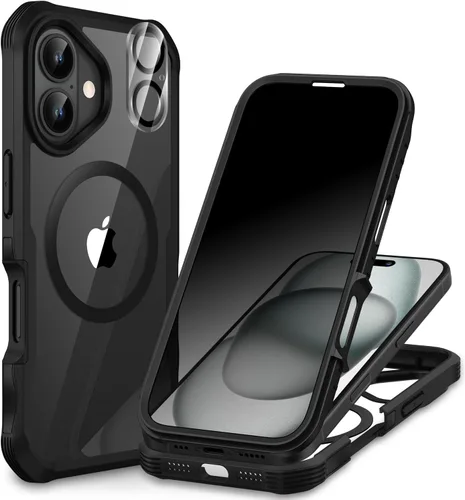 Miniatura 113 de CENHUFO Funda de privacidad para iPhone 11 Pro, funda de cuerpo completo con protector de pantalla de privacidad de vidrio templado 9H integrado