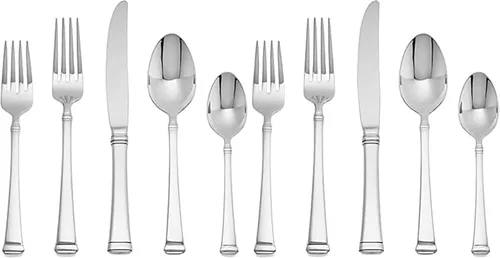 Miniatura 7 de Mikasa Harmony - Juego de cubiertos de 45 piezas, acero inoxidable 18/10 para 8, incluye tenedores, cuchillos, cucharas y juego de utensilios