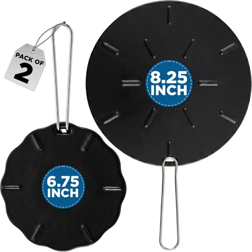 Difusor de calor de hierro fundido para estufa de gas, 2 tamaños incluidos, difusores de calor de 8.25 y 6.75 pulgadas para estufa eléctrica, placa