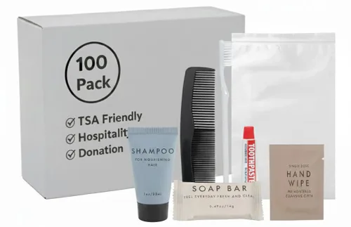 Miniatura 2 de Trail maker Paquete de 100 productos de higiene a granel de tamaño de viaje, kits de suministros para personas sin hogar para adultos, caridad