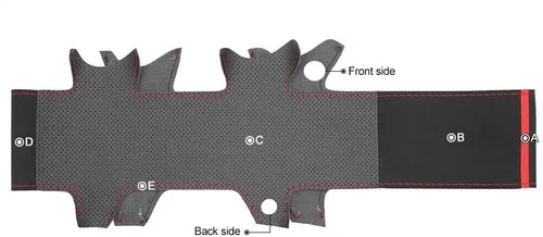 Miniatura 4 de Funda de Volante de Cuero Genuino de Ajuste Personalizado para Lexus LX450 1996 1997 / LX470 1998-2002 / Toyota Land Cruiser 1995 1996 1997 1998
