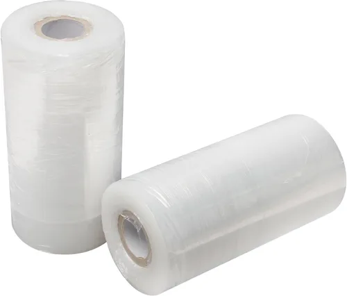 Miniatura 3 de 2 rollos de película elástica preestirada de 5.91 pulgadas x 656.2 ft/656.16 pies, plástico transparente para mudanza y embalaje, envoltura elástica