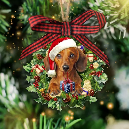 Miniatura 16 de Talataca Dachshund Angelito Durmiente Alas Memorial Tan Wheaten Dachshund 2D Plano Espejo Retrovisor de Coche Accesorios Adorno de Árbol de Navidad