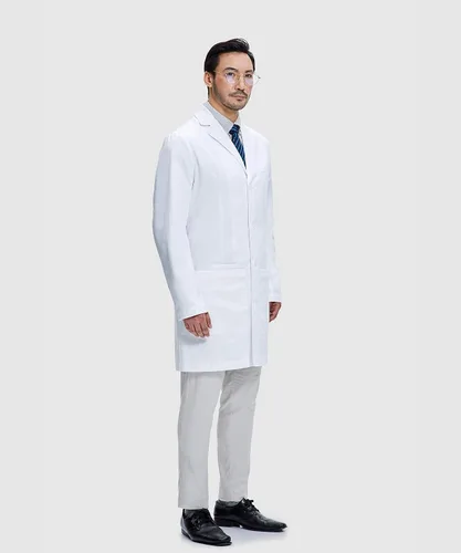 Miniatura 4 de Dr. James Abrigo de laboratorio de calidad para hombre, ajuste a medida, bolsillos para tableta de smartphone, 38 pulgadas