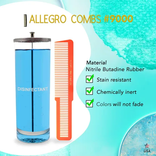Miniatura 6 de Allegro Combs 9000 Clipper Blending Cutting Wide Teeth Hair Comb For Fading Barberos Hairstylist Men Women Shower Comb Shampoo Styling 2 piezas