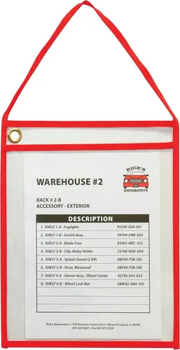 Miniatura 7 de C-Line Soporte para billetes de tienda de 1 bolsillo con setrap, costuras negras, 75 hojas, 9 x 12, 15/caja